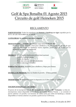Reglamento - Club de Golf Bonalba