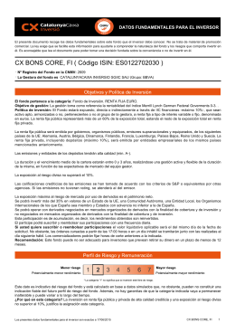 CX BONS CORE, FI ( Código ISIN: ES0122702030 )