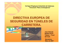 directiva europea de seguridad en túneles de carretera.
