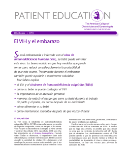Patient Education Pamphlet, SP113, El VIH y el embarazo