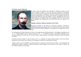 José Martí, masón confirmado La noticia acerca del hallazgo que