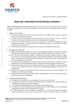 BASES DEL CONCURSO PLAYA/PISCINA FAVORITA