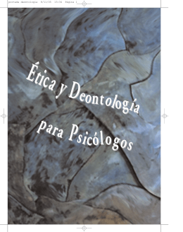 Ética y Deontología - Colegio Oficial de Psicólogos