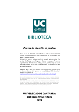 atención al público - BUC - Universidad de Cantabria