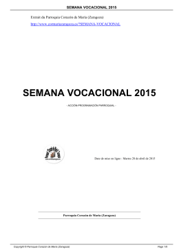 SEMANA VOCACIONAL 2015