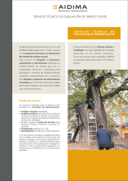 servicio técnico de evaluación de árboles en pie
