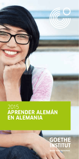 2015 AprenDer Alemán en AlemAniA - Goethe