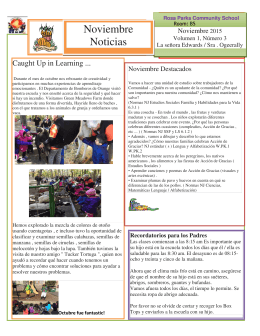 Noviembre Noticias - Orange Public Schools