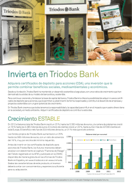 Invierta en Triodos Bank