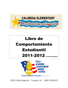Parent Handbook - Calimesa Elementary School
