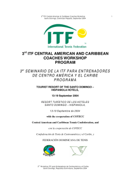 Resumen Ponencias 3rd ITF CENTRAL AMERICAN