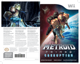 Metroid Prime 3 : Corruption manual