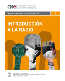 introducción a la radio - Comisión Nacional de Comunicaciones