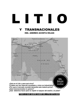 litio y transnacionales