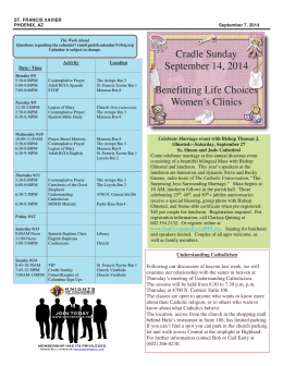 Cradle Sunday September 14, 2014 Benefitting