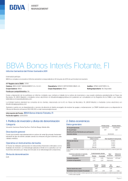 BBVA Bonos Interés Flotante, FI