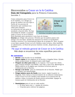 Lesson catechist E 1 - español