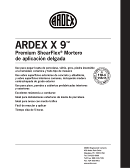 ARDEX X 9TM Premium ShearFlex® Mortero de