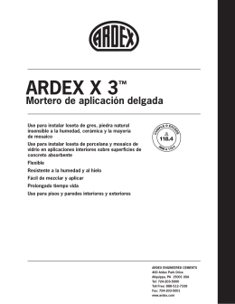 ARDEX X 3™ Mortero de aplicación delgada