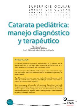 Catarata pediátrica: manejo diagnóstico y terapéutico