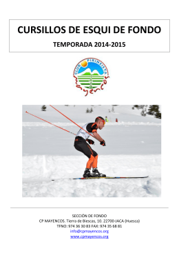 Folleto cursillos esquí de fondo Mayencos 2014-15