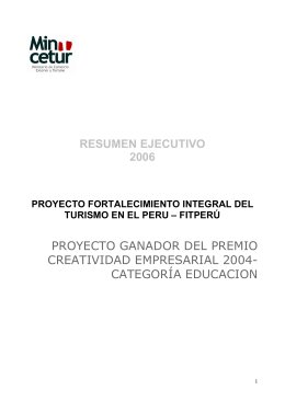 proyecto ganador del premio creatividad empresarial 2004