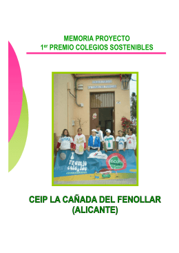 ceip la cañada del fenollar - Premio Colegios Sostenibles