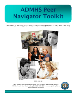 ADMHS Peer Navigator Toolkit