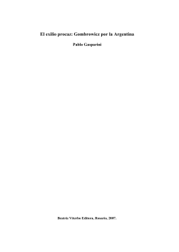 Introducción y Cap I. EL EXILIO PROCAZ. Pablo Gasparini–