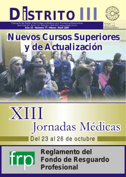 Boletín Nº 77 - Colegio de Medicos Distrito III