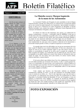 Boletín Filatélico. Abril 1999 - Asociación Filatélica de Portugalete