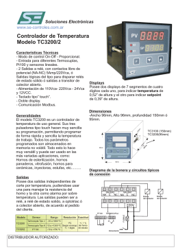 Folleto TC3200.cdr - SE,Soluciones Electrónicas