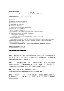 CV y abstract - Ministerio de Educación de la Provincia del Chubut
