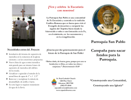 Parroquia San Pablo Campaña para sacar fondos para la Parroquia.