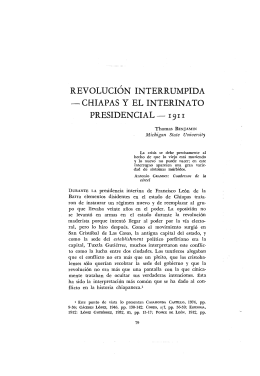 chiapas y el interinato presidencial— 1911