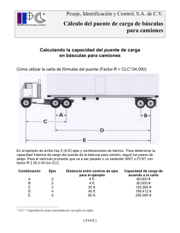 Cálculo del puente de carga de básculas para camiones