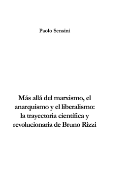 Más allá del marxismo... Bruno Rizzi