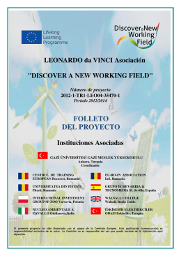 FOLLETO DEL PROYECTO - Discover a New Working Field