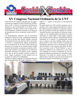 XV Congreso Nacional Ordinario de la UNT