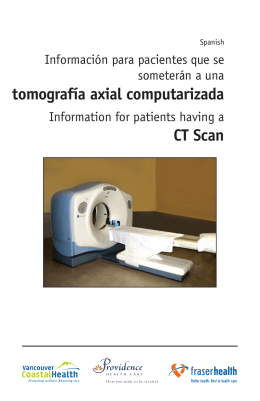 Information for patients having a CT Scan