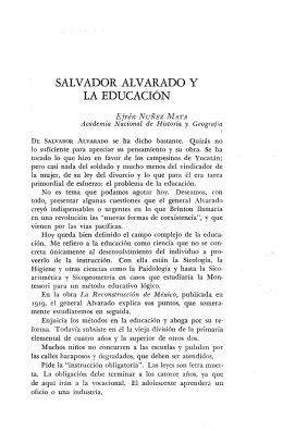 SALVADOR ALVARADO Y LA EDUCACIÓN
