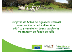 Tarjetas de Salud de Agroecosistemas: conservación