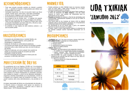 Folleto informativo UDA 2012 - Zamudioko Ludoteka