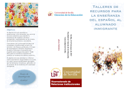 folleto taller - Universidad de Sevilla