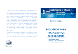 Bienvenidos - Hospital de Ortopedia