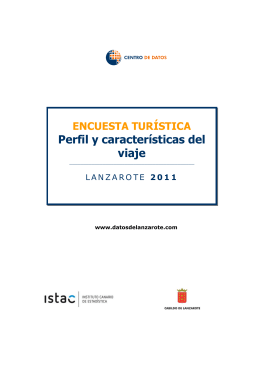 Encuesta turística de Lanzarote 2011 (estimación anual)