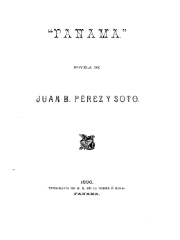 Panamá novela de Juan B. Pérez y Soto