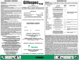 Etiqueta Glifospec 75 SG - Servicio Agrícola y Ganadero