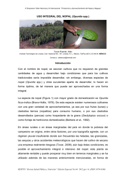 USO INTEGRAL DEL NOPAL (Opuntia spp - RESPYN