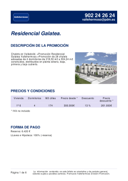 Residencial Galatea. DESCRIPCIÓN DE LA